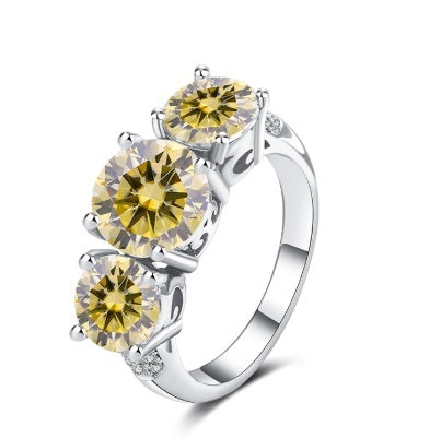Moissanite 925 Sterling Silver Ring – D-Color VVS Solitaire Engagement Ring