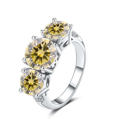Moissanite 925 Sterling Silver Ring – D-Color VVS Solitaire Engagement Ring
