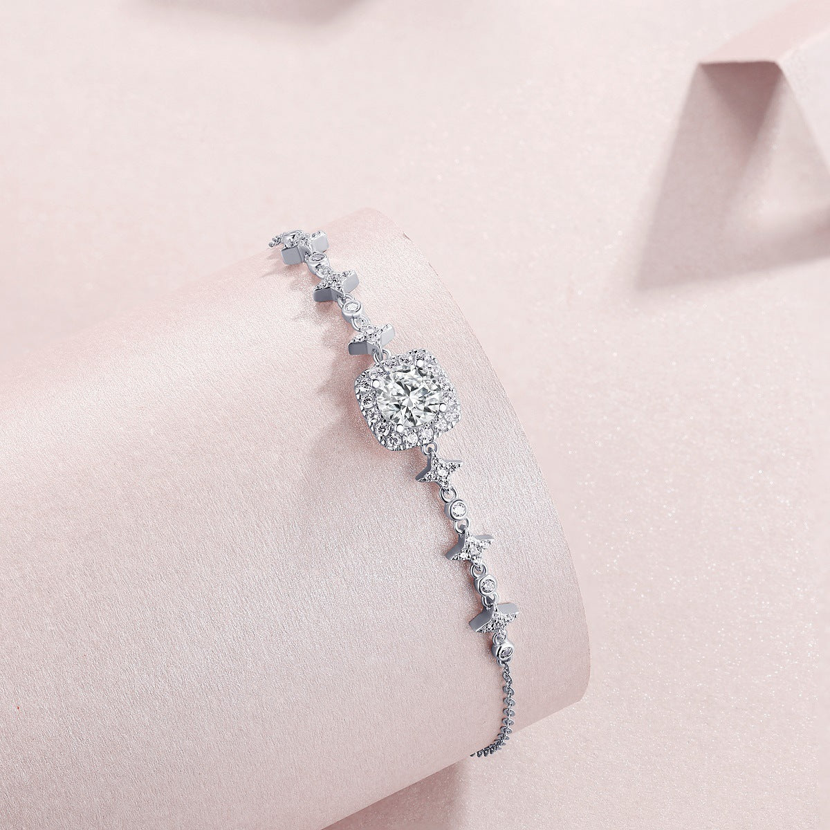 Moissanite 1 Carat 925 Sterling Silver Bracelet – Luxury Solitaire Tennis Bracelet