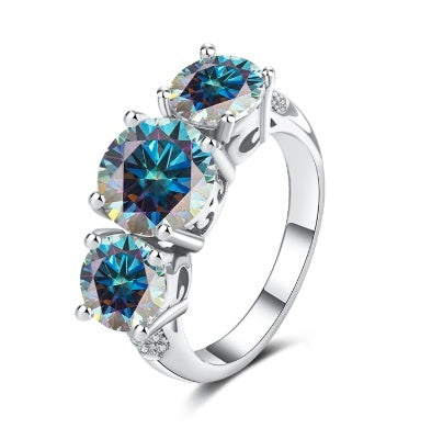 Moissanite 925 Sterling Silver Ring – D-Color VVS Solitaire Engagement Ring