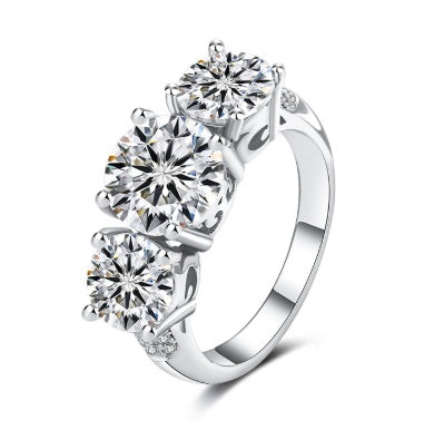 Moissanite 925 Sterling Silver Ring – D-Color VVS Solitaire Engagement Ring