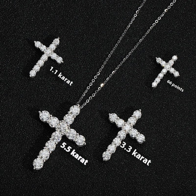 925 Sterling Silver Pendant Carat Moissanite Necklace