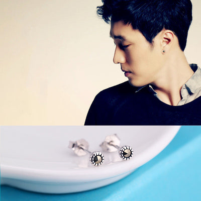 Sterling Silver Men's Hoop Earrings – Waterproof Hypoallergenic Men's Jewelry