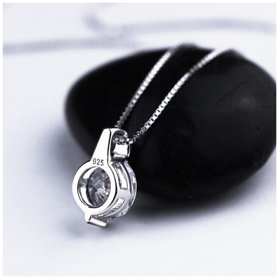 Sterling Silver 925 Herringbone Chain Necklace – Minimalist Women's Silver Necklace
