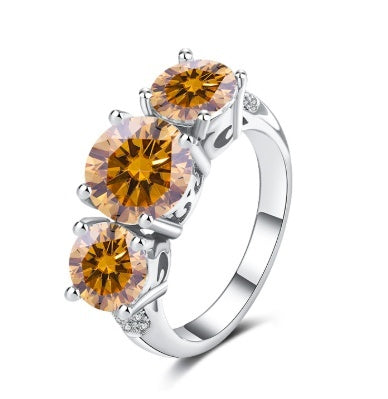 Moissanite 925 Sterling Silver Ring – D-Color VVS Solitaire Engagement Ring