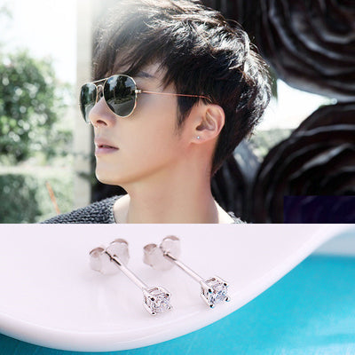 Sterling Silver Men's Hoop Earrings – Waterproof Hypoallergenic Men's Jewelry