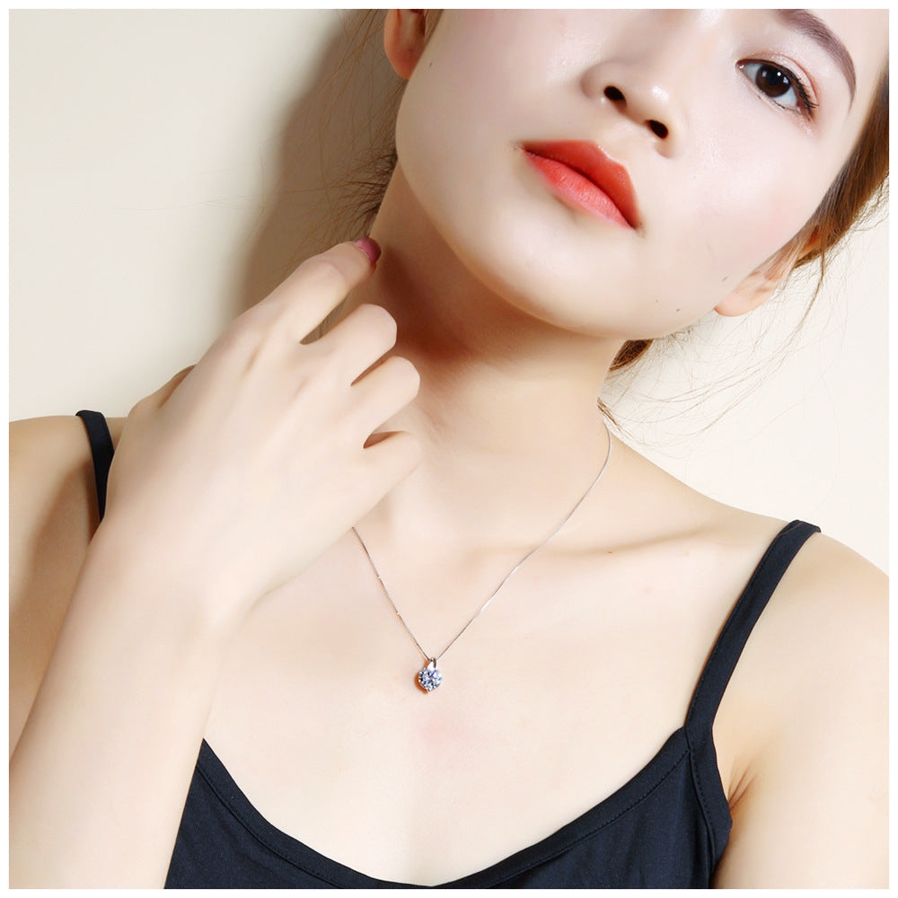 Sterling Silver 925 Herringbone Chain Necklace – Minimalist Women's Silver Necklace