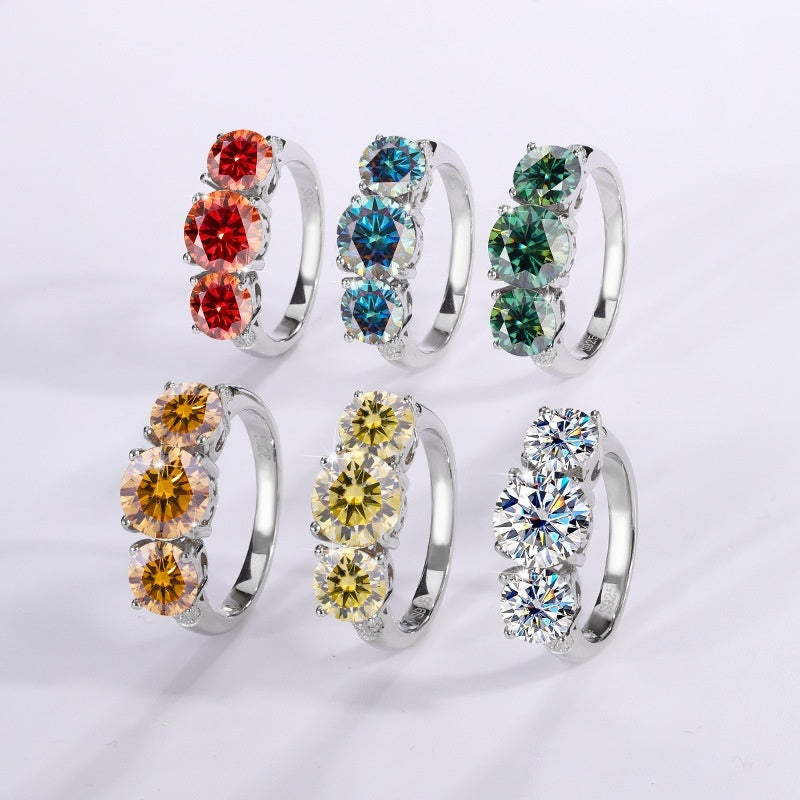 Moissanite 925 Sterling Silver Ring – D-Color VVS Solitaire Engagement Ring