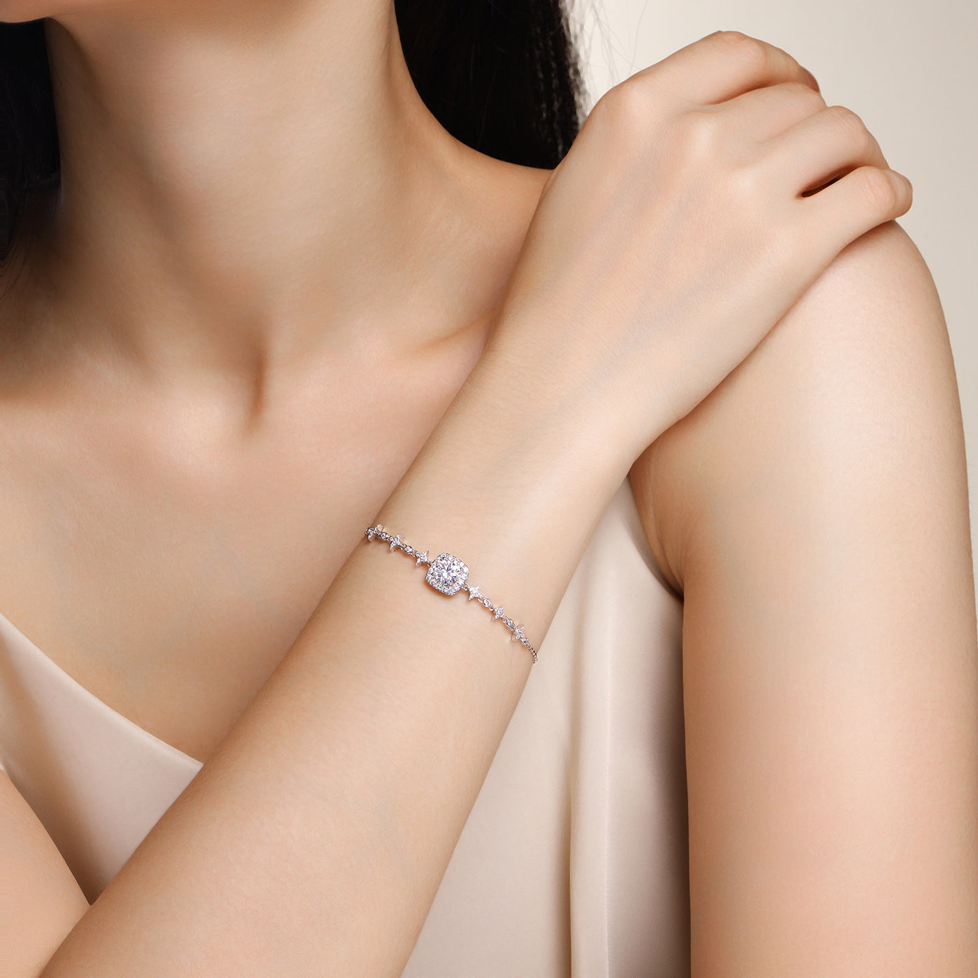 Moissanite 1 Carat 925 Sterling Silver Bracelet – Luxury Solitaire Tennis Bracelet