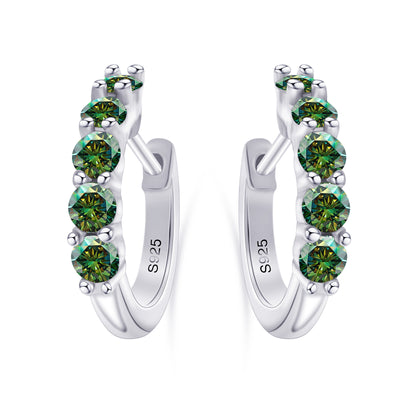 Moissanite 925 Sterling Silver Hoop Earrings – D Color Brilliant Cut VVS JewelryMoissanite 925 Sterling Silver Hoop Earrings – D Color Brilliant Cut VVS Jewelry