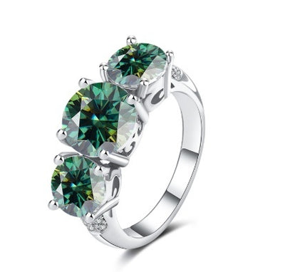 Moissanite 925 Sterling Silver Ring – D-Color VVS Solitaire Engagement Ring